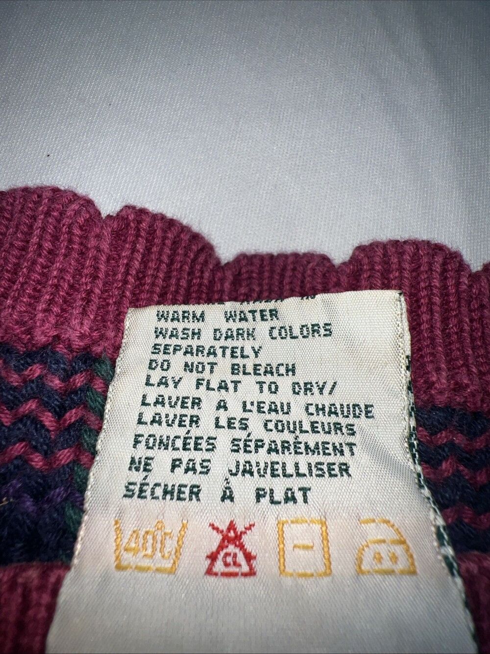 Vintage 90's Northern Reflections Cotton Pullover Sweater Women's Medium Purple - Picture 9 of 9